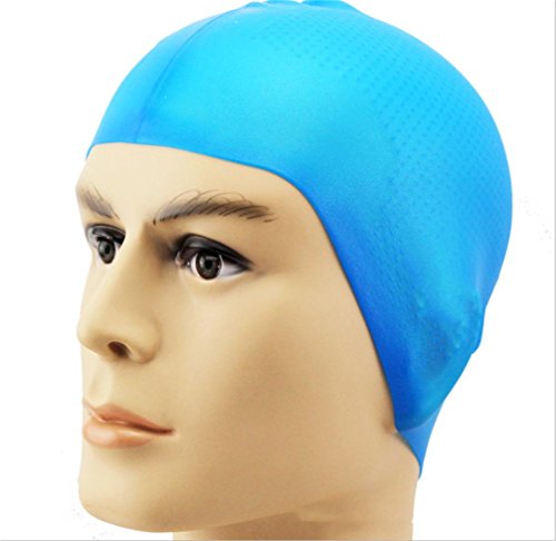 Bonnet de bain bleu HL pour vos séances de natation en piscine