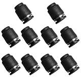 JJHXSM 10PCS Tube OD Pneumatic Cap Plug Fittings 5/16 in. Air Line Cap Plug Plastic Push On For Tube Connection Termination General Industrial Printing Packaging Pneumatic Systems Black
