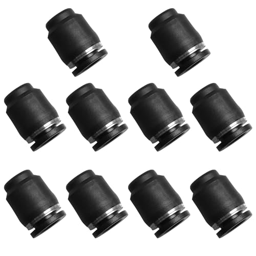 JJHXSM 10PCS Tube OD Pneumatic Cap Plug Fittings 5/16 in. Air Line Cap Plug Plastic Push On For Tube Connection Termination General Industrial Printing Packaging Pneumatic Systems Black