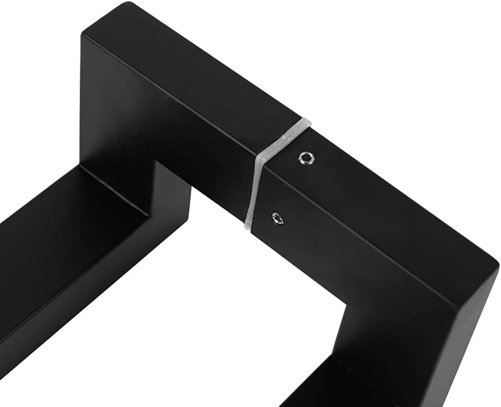 Stainless Steel Square Tube Heavy Duty Door Handle with Matte Black Finish Commercial Glass Push Pull/Barn Pull Handle Available in 5 Sizes