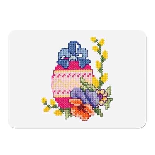 Sets de table œuf broderie pour repas de Pâques et brunch