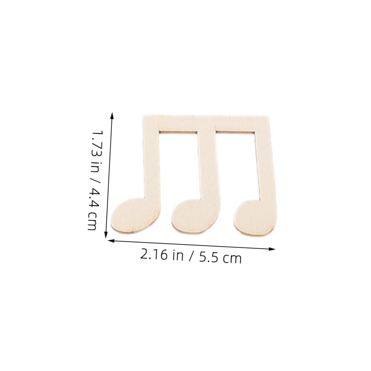 Cabilock 100piezas Notas Musicales de Madera sin Terminar Piezas para Manualidades Recortes de Madera para Proyectos de Arte Decoración del Hogar Suministros para Fiestas Infantiles