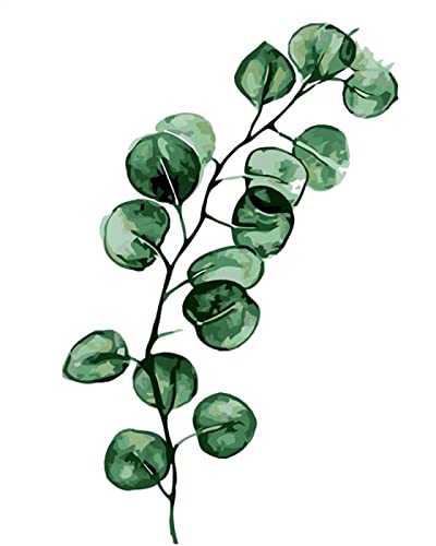 Kit peinture au diamant 5D feuilles vertes idée cadeau originale loisir créatif