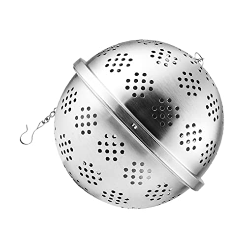 Amosfun Stainless Steel Tea Strainer Ball Spice Infuser with Hook for Easy Hanging Tea Filter for Loose Leaf and Seasoning Modern Design for Tea Lovers and Culinary