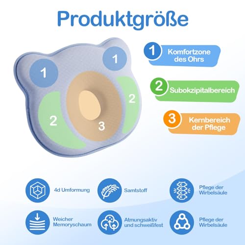 Hoovcmg Memory Foam Baby Pillow thumbnail 3