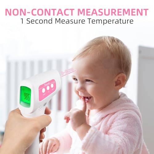 Snomd Non-Contact Infrared Forehead Thermometer for Adults, Kids & Baby, 3-in-1 No-Touch Digital Fever Temperature Gun, Accurate & Fast Reading — view 4