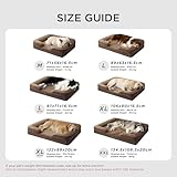 BEDSURE orthopädisches Hundebett Ergonomisches Hundesofa - 71x58 cm Hundecouch mit eierförmiger Kistenschaum für kleine Hunde, waschbar rutschfest Hundebetten, braun