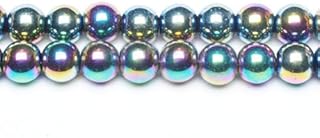 Rainbow Hematite (Non Magnetic) Grade A Plain Round Beads 6mm Strand of 62+ Pieces