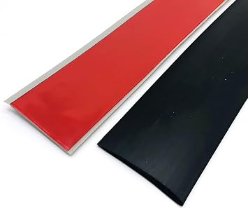 Floor Transition Strip Waterproof Self Adhesive Floor Cover Strips Flat Divider Strip Vinyl Floor Edge Trim Color Black, Size 1m/39 inch