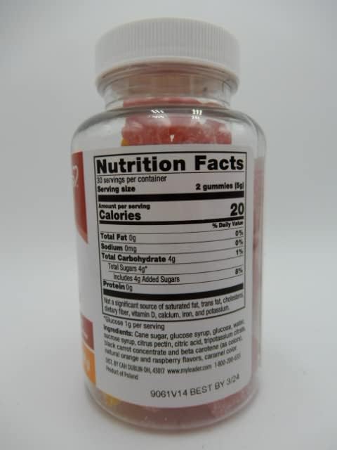 Miniatura 2 de Gomitas de glucosa, sabor a fruta surtido, 60 gomitas