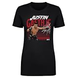 500 LEVEL Justin Gaethje UFC Shirt for Women - Justin Gaethje Power Punch WHT (Black, Large)