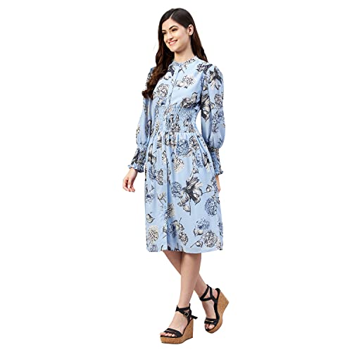 Image of Carlton London Women's Georgette A-Line Midi Dress