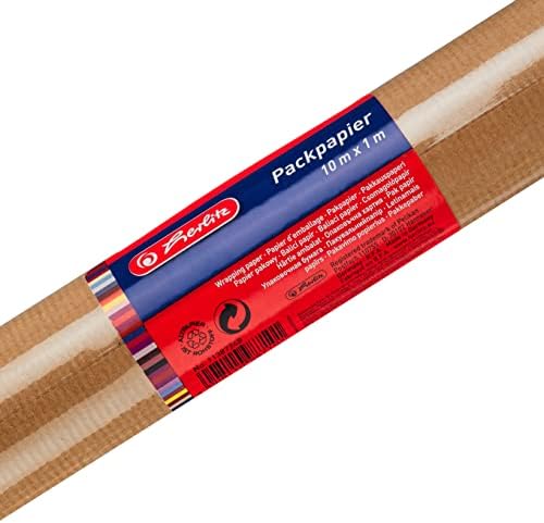 Herlitz 11387248 Rolka Papieru Do Pakowania, 10m x 1 m, Brązowa
