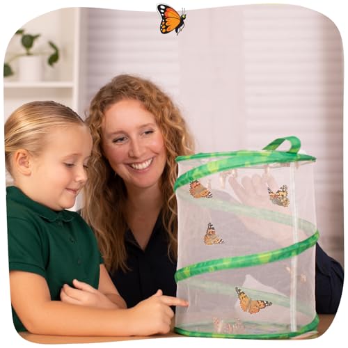 Insect Lore Butterfly Garden Kit, Painted Lady Butterfly Kit with Voucher for Live Caterpillars, Butterfly Habitat, STEM Journal & More - Image 13
