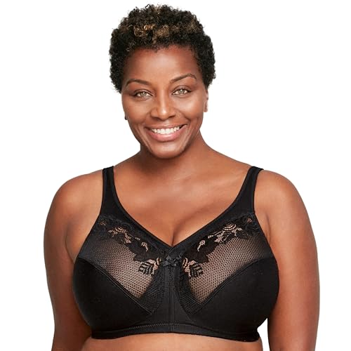 Glamorise Damen MagicLift Minimizer-BH Ohne Bügel #1003 Minimizer Bra, Schwarz, 85F