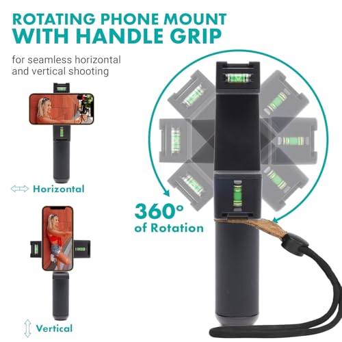 Movo iVlogger-PRO Wireless Vlogging Kit for iPhone/Android with Fullsize Tripod - YouTube Starter Kit with Wireless Microphone, Tripod, LED Light for Content Creators - Image 6