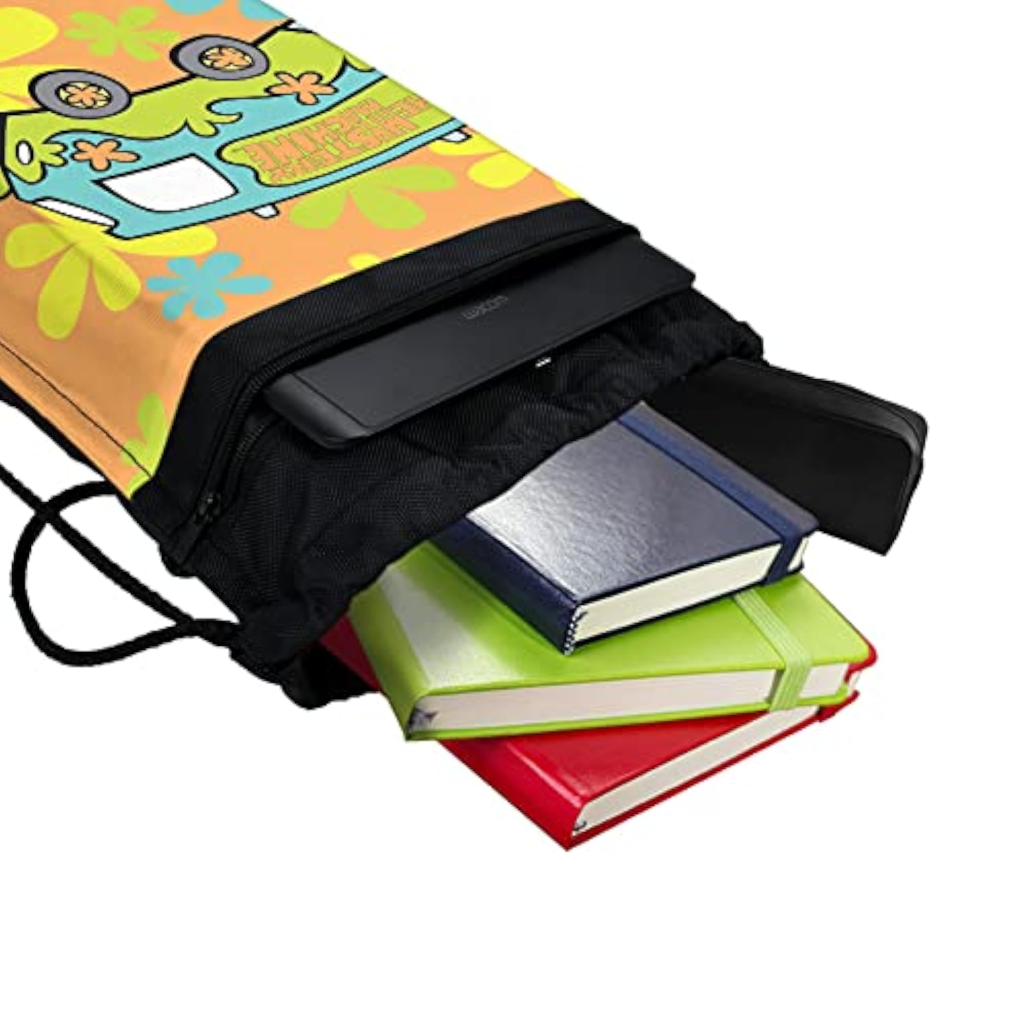 Scooby-Doo Mystery Machine Drawstring Backpack, Perfect for Gym & Yoga