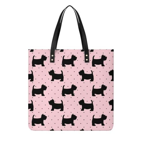 Sac shopping chiot mignon pour femmes - Tote bag en toile grand format 39x39cm idéal voyage