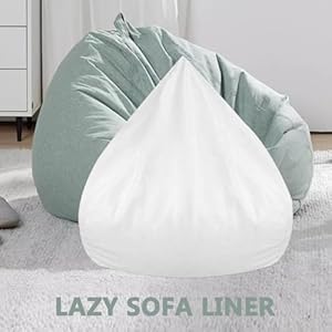 Sofa stool liner bean bag cover bean bag chair cover soft sofa liner bean bag sofas inner lazy sofa liner big bag refill liner bean bag seat stools white polyester cloth  urban country home decor