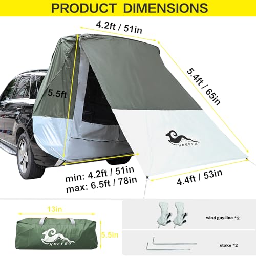 HREFEU SUV Tailgate Tent with Awning