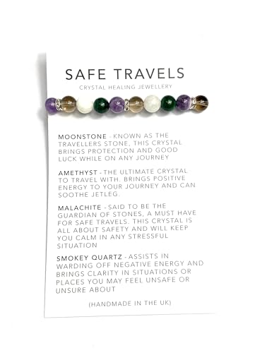 Image of Safe Travels Bracelet - Travel gift - safe travel gift - bon voyage gift - holiday gift - travelling abroad - new start gift (MEDIUM - 7.5")