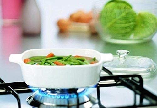 Corningware Pyroceram Classic Casserole Dish With Glass Cover, White, Square, 2 Quart, 2 Liter (Medium) #TOP4