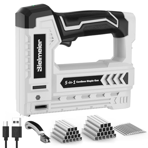 Bielmeier Electric Staple Gun 5 in 1 Band Nailer, 4V Rechargeable Cordless Stapler, Pin Nail Gun...
