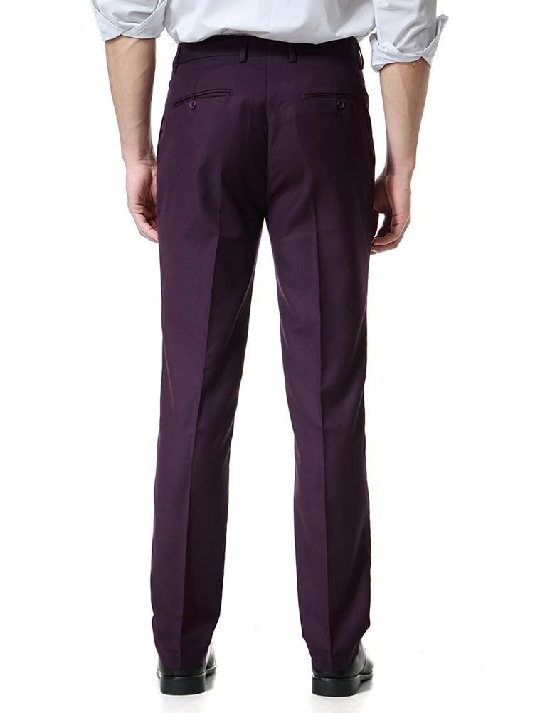 Pantalons de Costume pour Homme Pantalon de Robe Élégant Coupe Droite Pantalon de Travail Pantalon Habillé Rétro Chino Pantalon d'affaire à Utiliser au Bureau, au Travail
