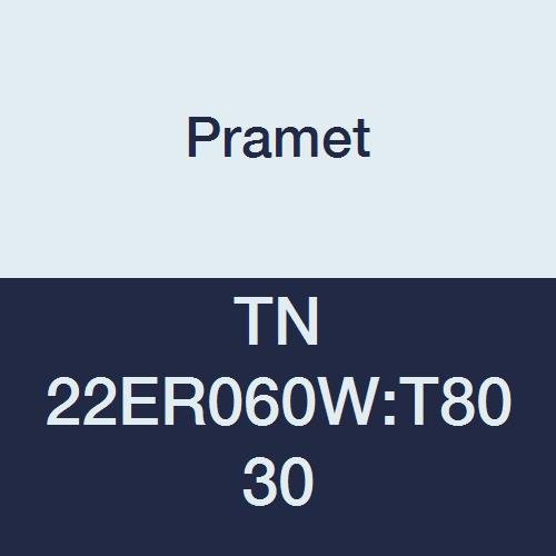 TN 22ER060W:T8030 Carbide Multi-Material (P30,M25,K30) Indexable External Threading Insert, Whitworth 55 Degree, TPI 6, 3" Cutting Edges, PVD, Use SER/L Tool Holder, Gold (Pack of 5)
