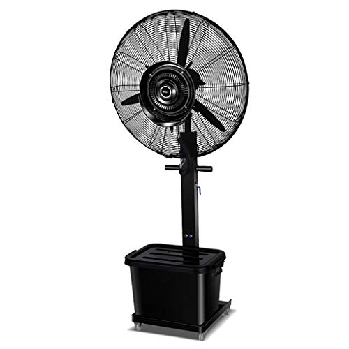 Ventiladores industriales de pie, Ventilador de Pedestal, Alta Velocidad, Metal Resistente para Uso Industrial, Comercial, residencial, Invernadero, Negro (71 cm)