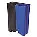 Rubbermaid Commercial Slim Jim Front Step-On Trash Dual Rigid Liner Set, Plastic, 24 Gallon, Black/Blue