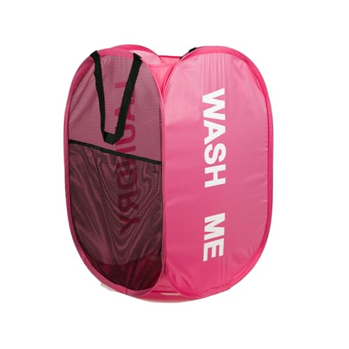 KIAYOO Porta Panni Sporchi,Portabiancheria Sporca Salvaspazio,Laundry Basket,Cesto Panni Sporchi Salvaspazio Per Bagno, Camera Da Letto, Lavanderia, Camera Dei Bambini, Hotel e Viaggi,Magenta