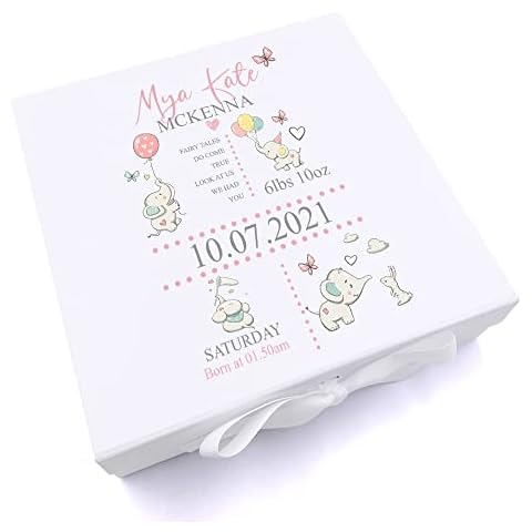Personalised Baby Girl Keepsake Memory Box Cover
