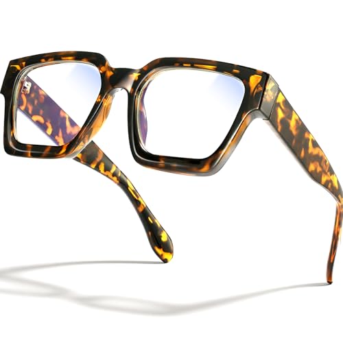 livho Oversized Blue Light Blocking Glasses for Woman - Rectangle