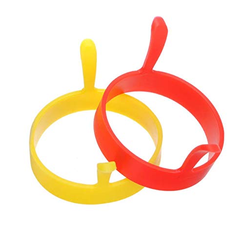 TUANTALL Spiegeleipfanne Spiegeleiform FüR Bratpfanne Küche Utensilien Set Ei Braten Pan Pochiert Ei Pan Silikon Ei Form Silikon Form Pochiert Ei Maker Random Color,2PCS Cover