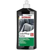 SONAX Loción para el cuidado del cuero (500 ml) con cera de abeja, limpieza y cuidado de cuero liso y sintético | N.° 02912000-544