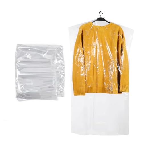 Angoily - 50pcs Ropa Cubre Ropa Bolsas de Ropa Transparentes para Almacenamiento Colgante Bolsas de Ropa para costumas, Armario, Funda de protección para Ropa