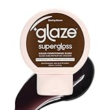Glaze Supergloss Color Conditioning Gloss With Dispensing Pump – Hydrating Semi-Permanent Color Hair Gloss & Shine Boost – For Natural Medium to Dark Brown Hair – 6.4 Fl Oz - Blazing Brown
