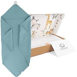MABABU Babyhandtuch mit Kapuze – Bio-Baumwolle, GOTS-Zertifiziert – Weiches Kapuzenhandtuch für Neugeborene & Kinder…