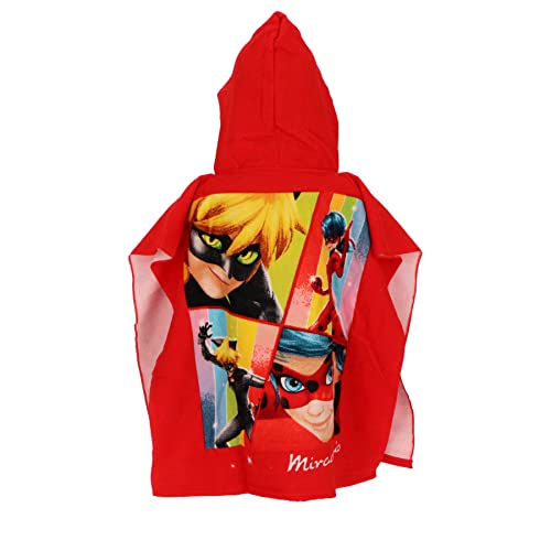 Miraculous Ladybug Kids Poncho Towel With Hood