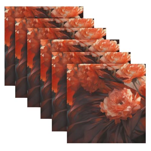 Servilletas de Tela Satinadas Set x6 50.5x50.5 cm miniatura 6