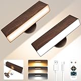 Toowell LED Akku Wandleuchte Innen Wandleuchte Ohne Stromanschluss,Kabellos Wandlampe Ohne Strom,Akku Wandlampe Ohne Bohren Aufladbar Wandleuchten mit Fernbedienung für Schlafzimmer Wohnzimmer,2 Stück