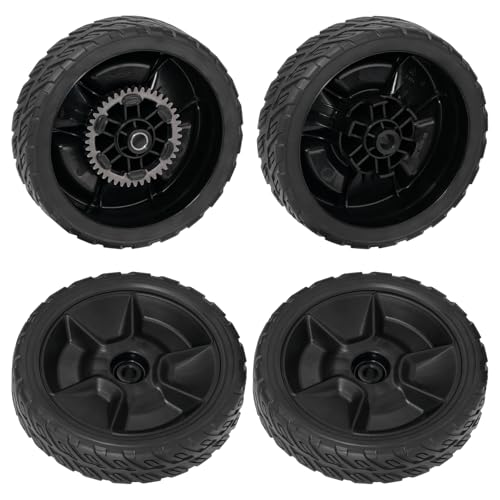 XaXmTee 4 Pack HRN216 Lawn Mower Wheels Kit Fit for Honda HRN216 Lawn Mower 2 Rear Wheels Replace for 42710-VR8-N00ZA and 2 Front Wheels Replace for 44710-VR8-N00ZA