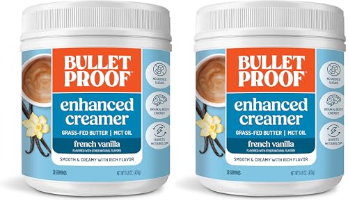 Image of Bulletproof French Vanilla Creamer, 14.8 Ounces, Keto Coffee Creamer with MCT Oil and Grass-Fed Butter (Pack of 2)