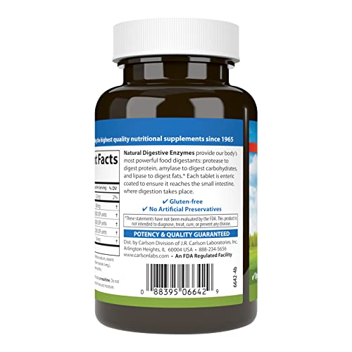 Carlson Natural Digestive Enzymes with Protease Amylase and Lipase #TOP20
