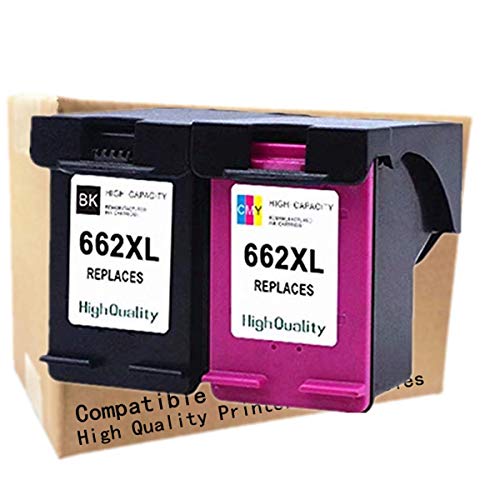 No-name Remanufactured Ink Cartridges Replacement for HP 662 XL 662XL HP662 HP662XL Deskjet Advantage 1015 1515 2515 2545 2645 3515 3545 4515 4645 Inkjet Printer (1 Black + 1 Tri-Color)