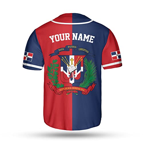 Camiseta personalizada de béisbol República Dominicana MonkeyVan para hombre y mujer DMN1 multicolor miniatura 3