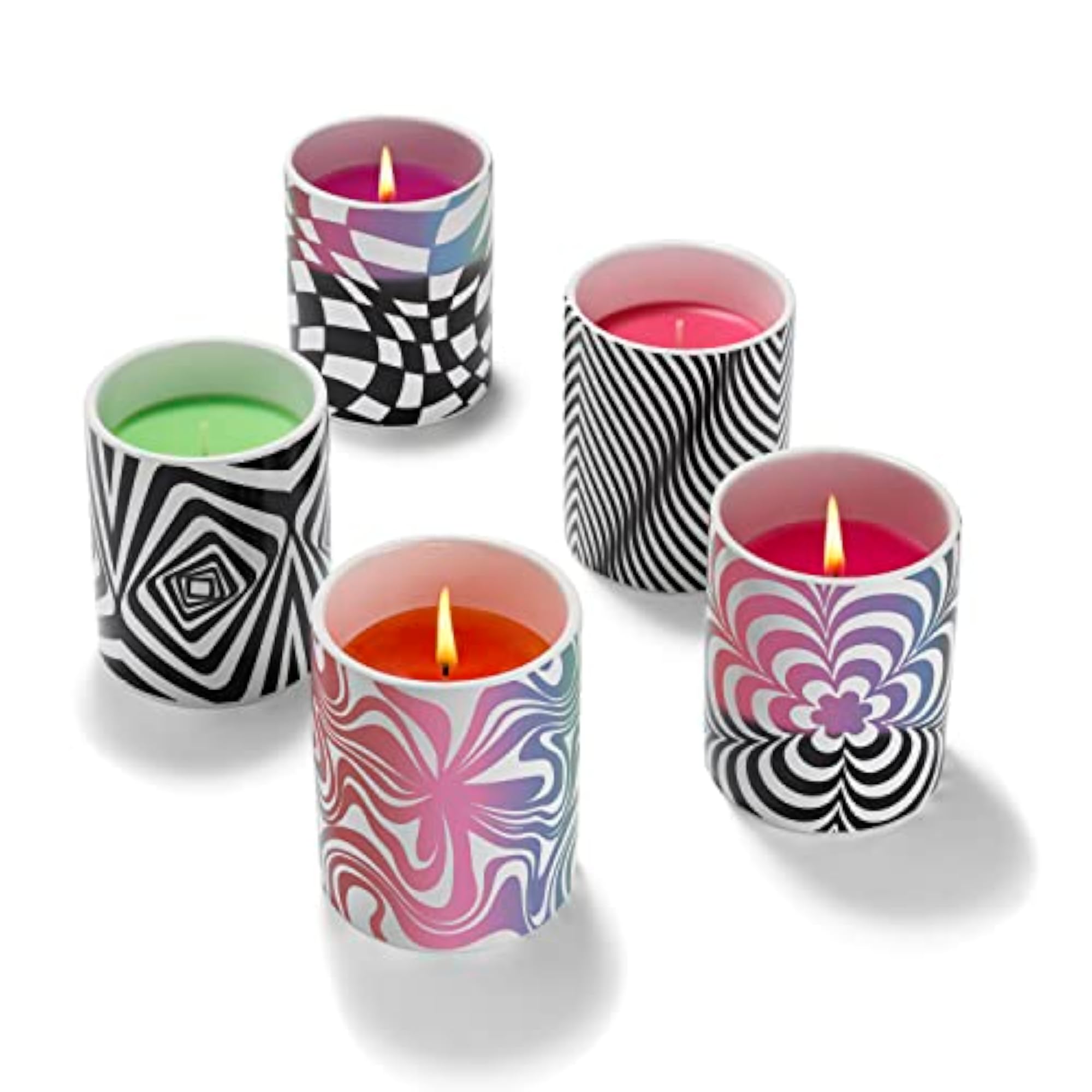 Slow Color-Changing Ceramic Scented Candle - Vibin' Green