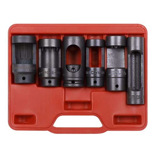 Sealey Sx0401 Diesel Injector Window Socket Set 6Pc 1/2Sq Drive, Red, 1/2" - Image 3