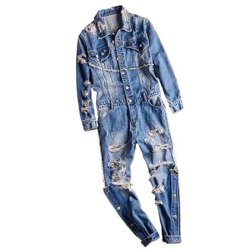 Pantalones de carga de mezclilla WOLONG estilo hip hop con multibolsillos duraderos